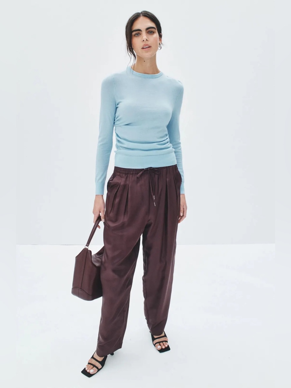 *Flawed RTR LK Bennett Dora Knitted Top in Powder Blue (0478)